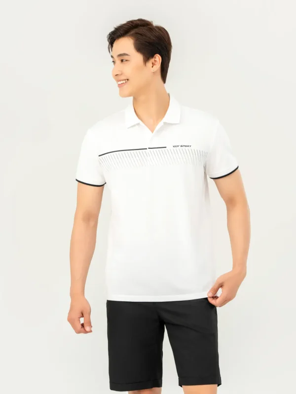 Áo Polo Thể Thao In Kẻ Ngang Ngực (SAM6065)